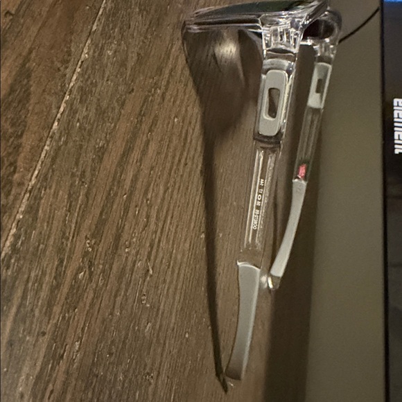 Oakley Transparent Frame Sunglasses with Purple Lenses - Picture 8 of 10